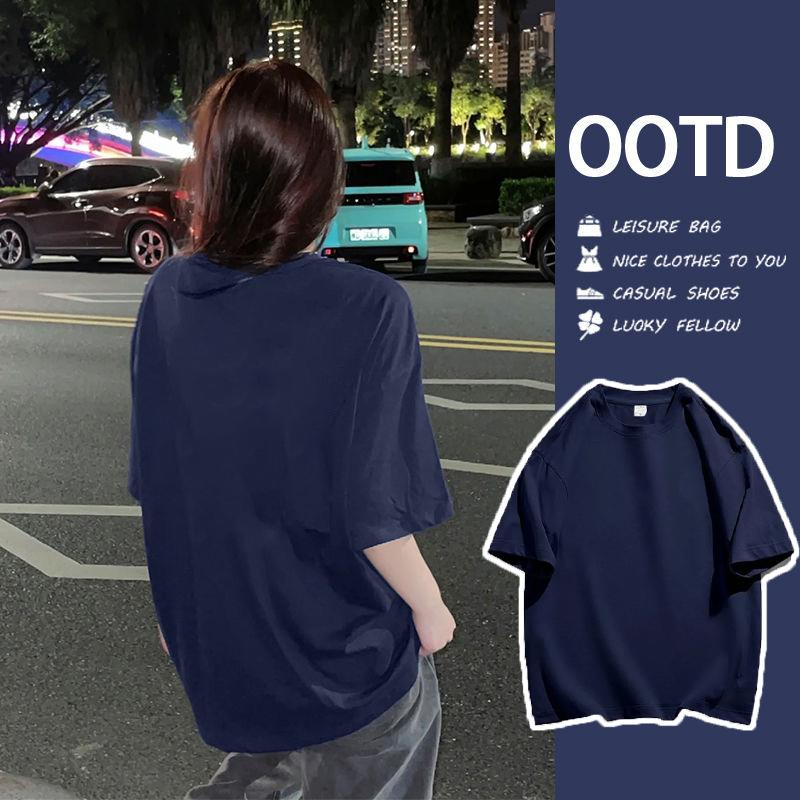 Áo thun phông trơn Unisex cổ tròn tay ngắn cotton form rộng dễ phối đồ 100% sợi bông 260gsm không bị bạc màu, không xù lông, thun nam nữ tay lỡ đơn giản dễ phối mềm mịn nhiều màu co giãn thấm hút mồ hôi tốt, áo rộng rãi thoáng mát bền màu Top áo Women