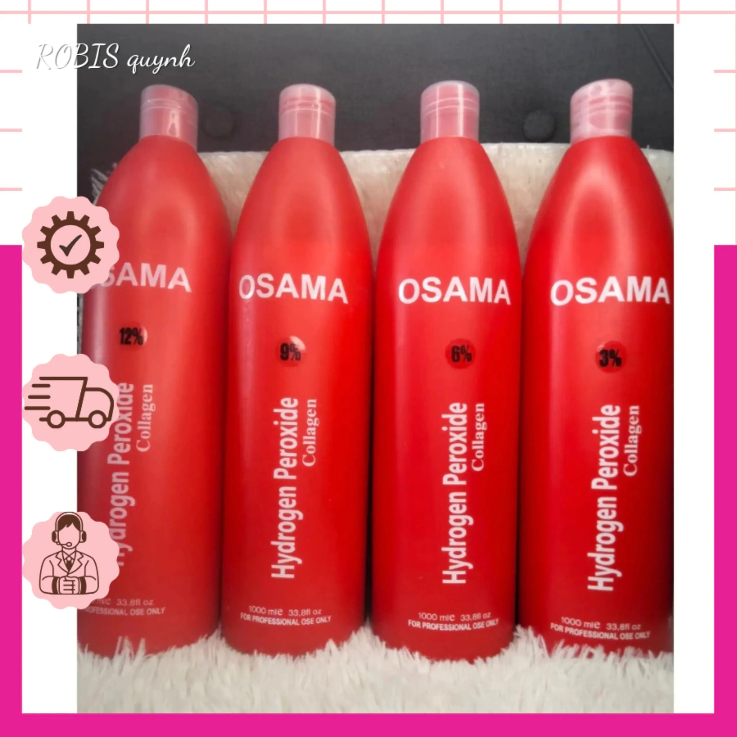 Oxy Trợ Nhuộm Osama 1000ml ( Hàng Chính Hãng ) Đổi Màu Tóc Nhuộm Tóc