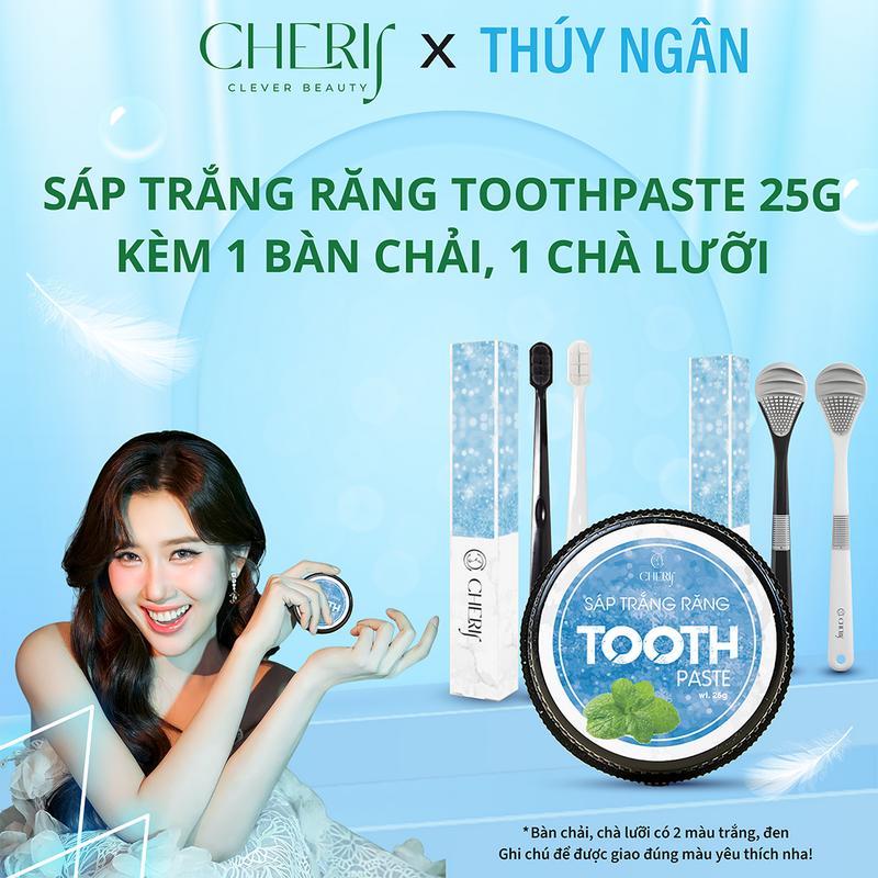 KEM TRẮNG RĂNG DẠNG SÁP THẢO DƯỢC TOOTH PASTE 25gr-Kèm bàn chãi lông tơ, Kèm Chà lưỡi