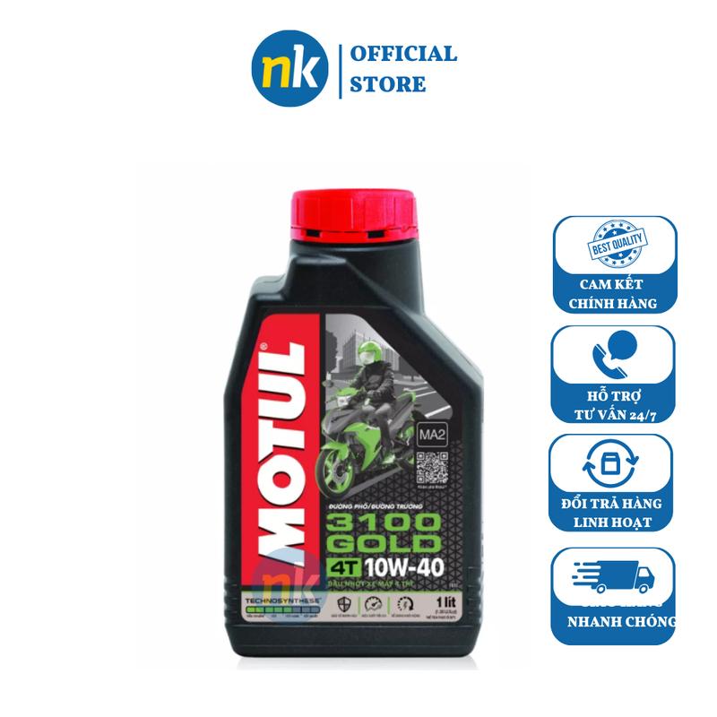 Mẫu mới Nhớt xe số cao cấp Motul 3100 Gold 10W40 1L check mã QR- dành cho xe Exciter Winner Wave mô tô PKL PKN Dầu Nhớt Dầu