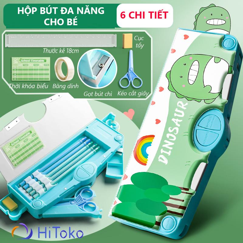 Hộp Đựng Bút Học Sinh, Hộp Đựng Bút Đa Năng Nhiều Ngăn,Hộp Bút Thông Minh Bấm Tự Động Nhiều Mẫu Dễ Thương, Hộp bút cho Bé Trai, Bé Gái  Tặng Kèm Kéo, Băng Dính, Tẩy