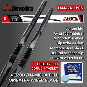Aerodynamic Grade A 3Section Wiper Mobil Omextra Wiper blade hybrid 4S