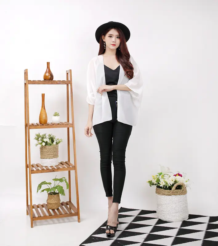 Toply shop Outer ceruti model batwing / Cardigan korean style / Outer transparan 1
