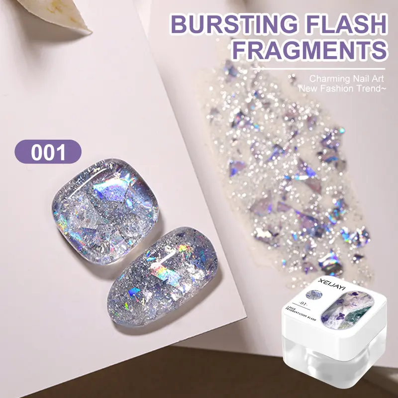 10 màu Sơn móng tay UV, Hiệu Ứng Laser, Kim Sa Lung Linh Mùa Hè, Dễ Phối Đồ Keo, Bộ Đồ Trắng Nữ Women 4
