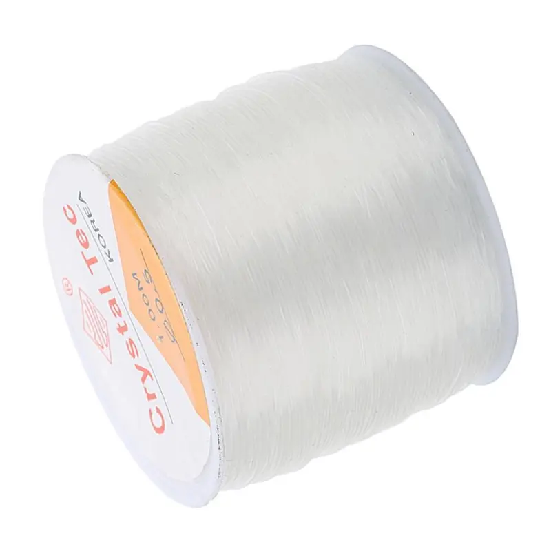 Dây chỉ đàn hồi trong suốt, dây đàn hồi mạnh và co giãn, đường kính 0,6mm, 100 mét mỗi cuộn 2