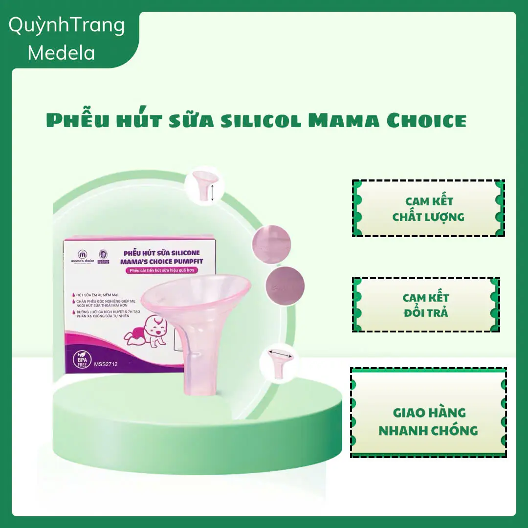 Phễu hút sữa silicon Mama's Choice chính hãng an toàn
