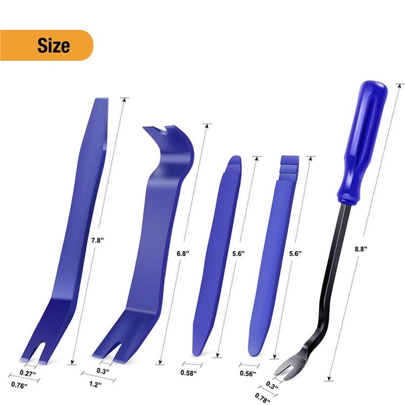 Product Introduction of 5Pcs/13Pcs Portable Car Panel Removal Tool Kit Nail Puller Radio Audio Door Pry Repair Clip Trim Dash Removal Installer Hand Tool 0