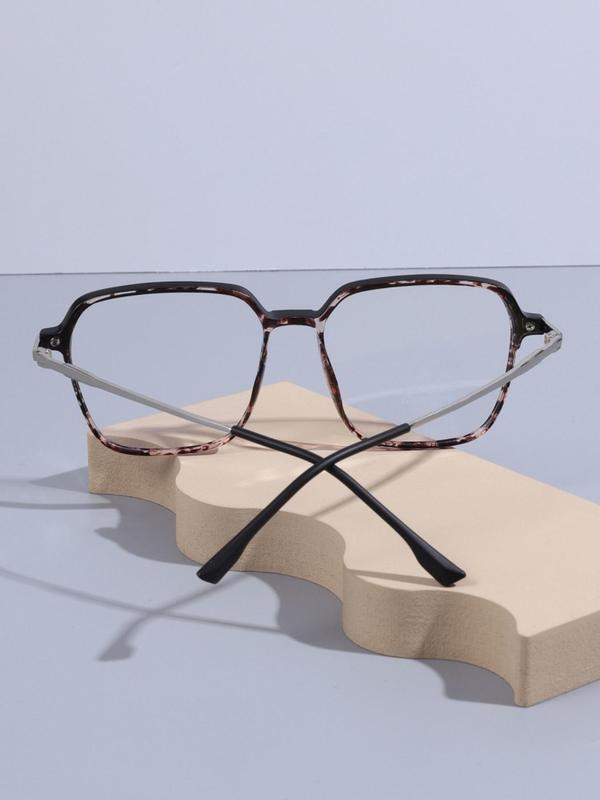 Square Frame Anti-blue Light Lenses Eyeglasses for Valentine's Gift, Simple Fashion Sunglasses for Women and Men, Trendy Versatile Eyeglasses for Outdoor Sports or Daily Use 3