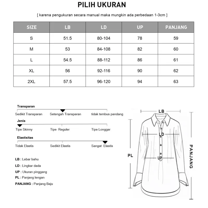 FADFAD Atasan Kemeja Putih Pinggang Lengan Panjang Lentera Desain Baru slim fit untuk Wanita 3