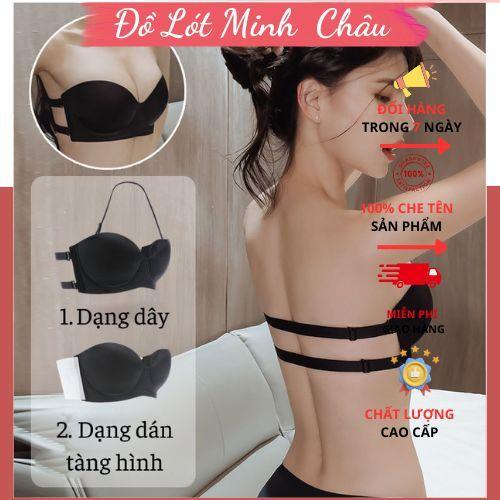  Áo Ngực Không Dây Hở Lưng Có Gọng Tạo Khe -Áo Lót Chống Tụt Cúp Ngang Hàng Loại 1 