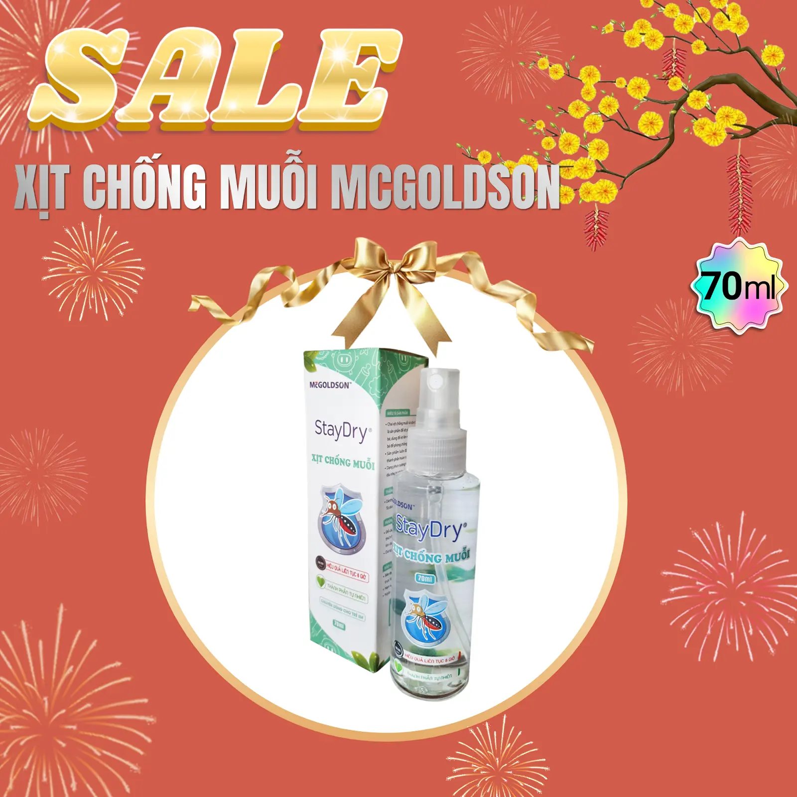 Xịt chống muỗi StayDry (70ml)