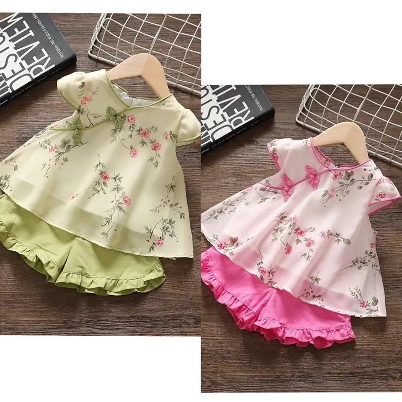 Bộ Bé Gái siêu xinh vải lụa 2 lớp  có size từ 7kg - 25kg mặc cực mát cho mùa hè cánh tiên set quần áo sơ sinh 0