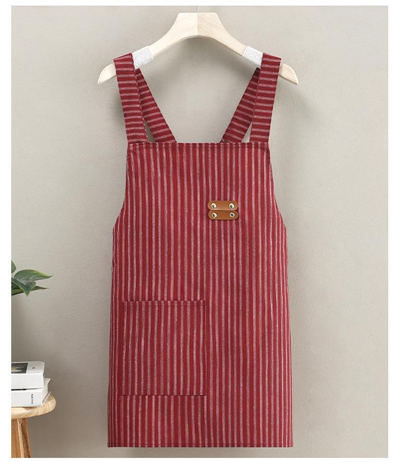 Product Introduction of Apron Polyester Cotton Lightweight Breathable Small Short Apron Work Clothes Printing Printing Korean Style Unisex 7