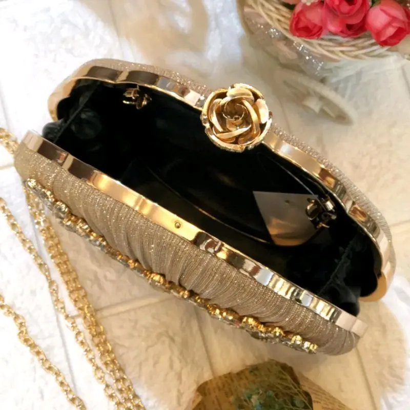 Tas Pesta PRESLEY Embellished Crystal Box Clutch Wanita 5