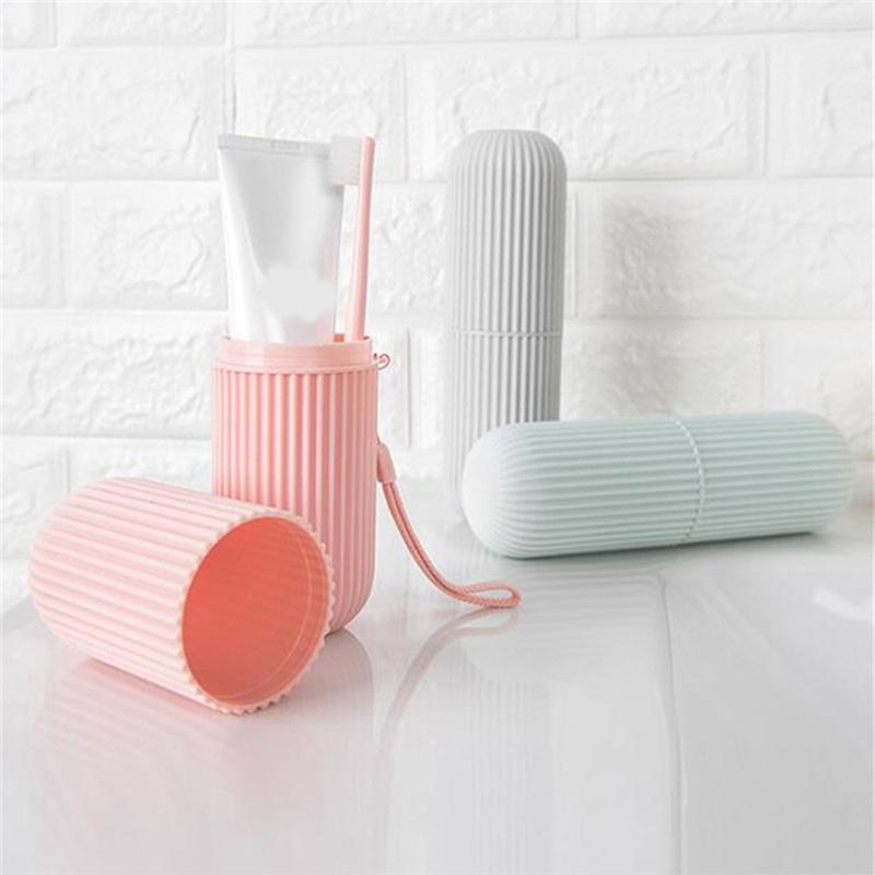 Travel Portable Toothbrush Cup Bathroom Toothpaste Holder Storage Case Box Organizer Travel Toiletries Storage Cup 5