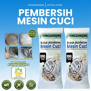 ZHONGSANQING Pembersih Mesin Cuci Menghilangkan Kerah Noda Dan Kuman Bau Tak Sedap Tanpa Membongkar Mesin Aman Dan Efektif