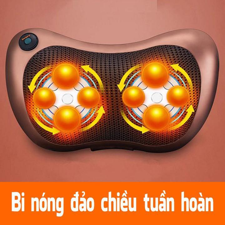 Product Introduction of Gối massage cổ vai gáy hồng ngoại 8 bi xoay 2 chiều, đảo chiều cao cấp công nghệ Nhật Bản 19