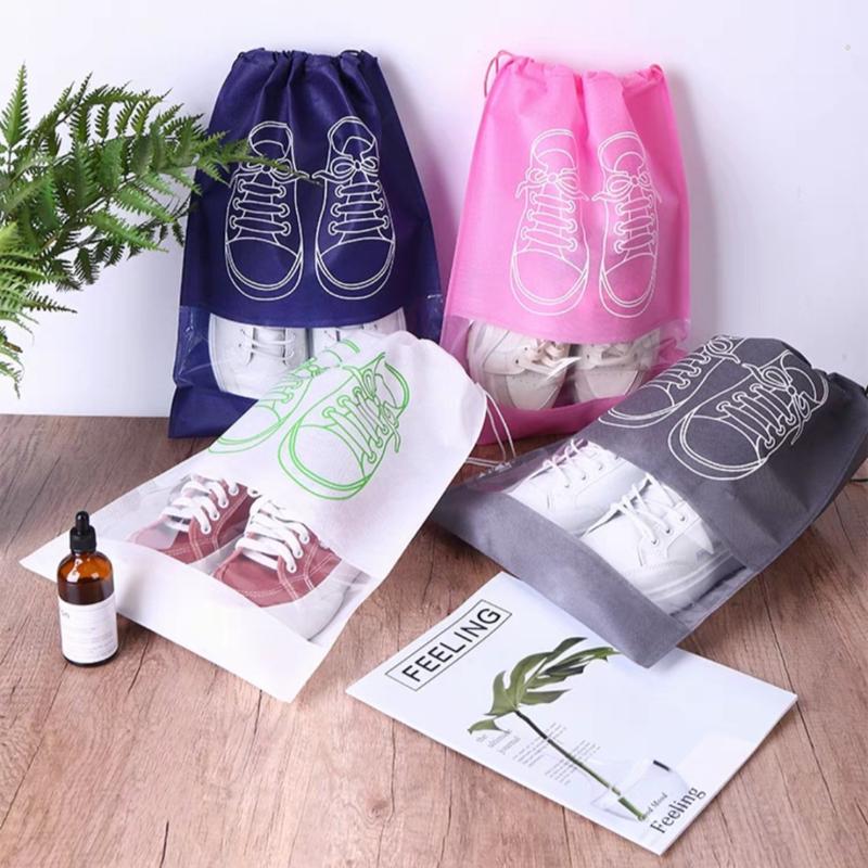 Túi Đựng Giày Dép Chống Bụi, Chống Thấm, Có Dây Rút, Tiện Dụng Khi Mang Đi Du Lịch Bag