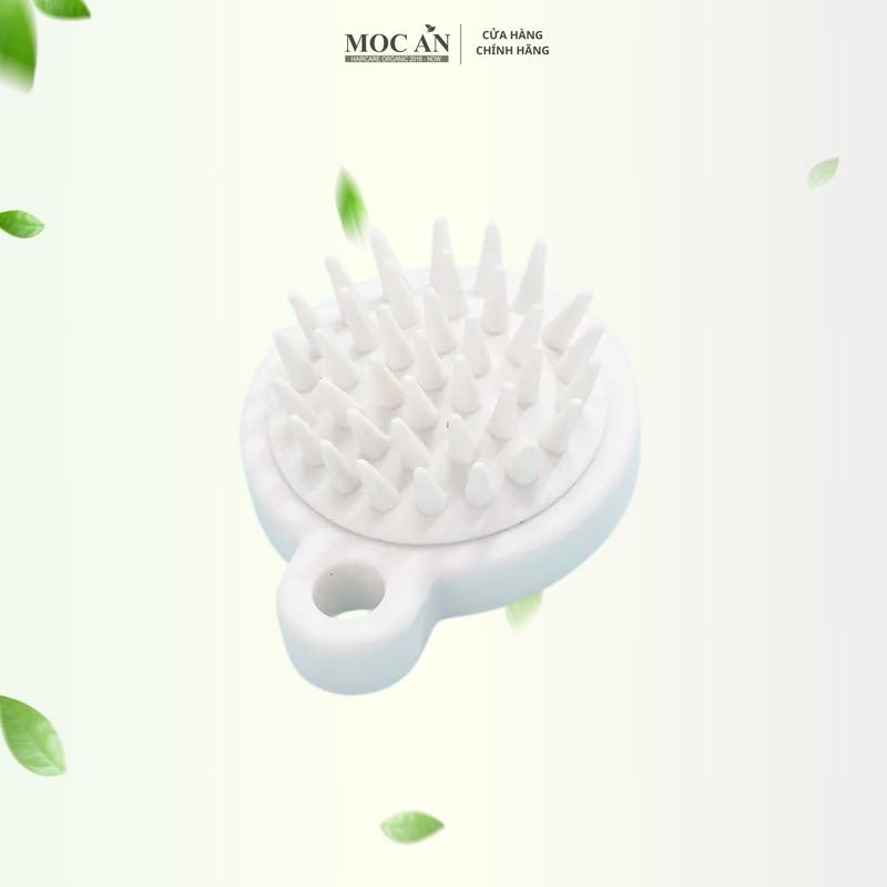 Lược Gội Đầu Bằng Silicon, massage da đầu (màu trắng)