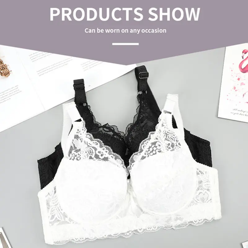 Women's Lace Underwire Bra Women's Sexy Thick Face Wireless Bra
