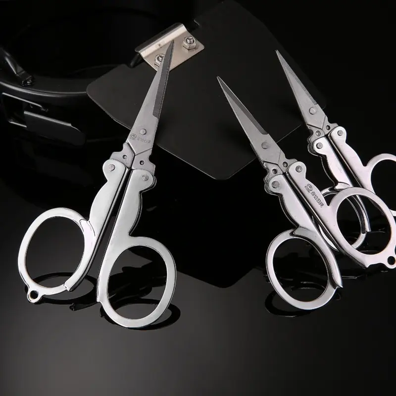 Kéo Mini Gấp Gọn, Kéo Cắt Tỉa Lông Mũi Kéo Cắt Chỉ May - Kéo Bé Bỏ Túi Đa Năng 4