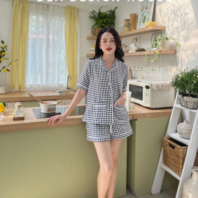 Pyjama bận nhà cho nữ chất vải cao cấp nhiều màu dáng rộng hàng thiết kế  cho nữ Women 5