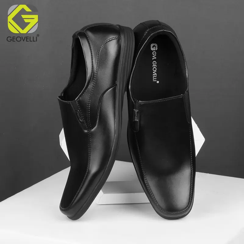 Geovelli Gvl-1903 Sepatu Formal Pria Pantopel Hitam Kerja Kantoran Pantofel Shoes Fantofel 4