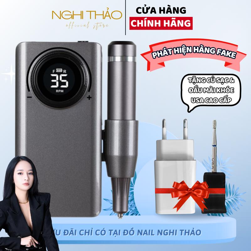 Máy mài móng tích điện cầm tay Jeliva NGHI THẢO [Tặng củ sạc chính hãng ]