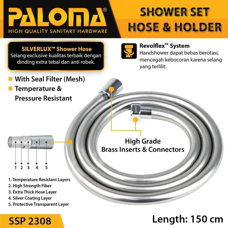 Shower Set Handshower Mandi Hand Head Kepala Air Paket Paloma SSP 2308 1