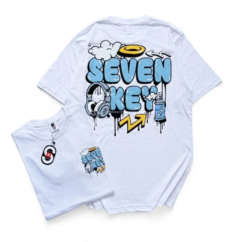 KAOS DISTRO SEVENKEY PRIA WANITA GRAFITY FONT PREMIUM LENGAN PENDEK KEKINIAN MURAH OVERSIZE