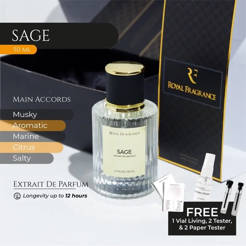 SAGE EXTRAIT PARFUM ROYAL FRAGRANCE FOR UNISEX - PERFUME PRIA WANITA WANGI TAHAN LAMA 2