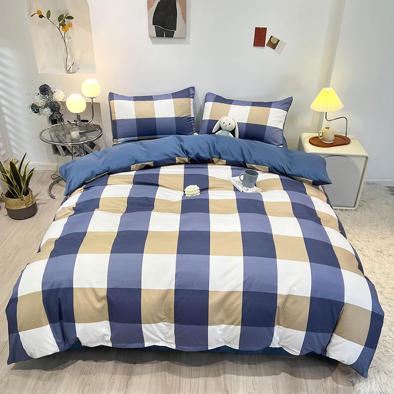 Product Introduction of Soft Duvet Cover Set, 4 Counts/set Including 1 Duvet Cover, 1 Bed Sheet & 2 Pillowcase without Filler, Household Bedding Set for Bedroom Bed Comforter, Bedding Sets 6