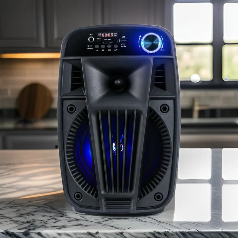 MKC KIMISO-6107 SPEAKER BLUETOOTH KARAOKE 6.5 INCH SPEAKER BLUETOOTH PORTABEL ZQS-6107 GRATIS MIC DAN REMOT SALON AKTIF KARAOKE SUARA BAGUS Hitam 6