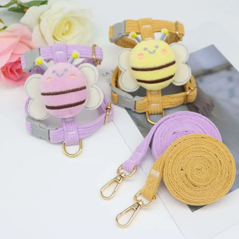 Dây Dắt Mèo Chó Cho Thú Cưng La Pet House Hình Con Chú Ong Đáng Yêu Đi Dạo Yếm Chó Con Poodle Mèo Lớn Nhỏ To Cái Bull 2