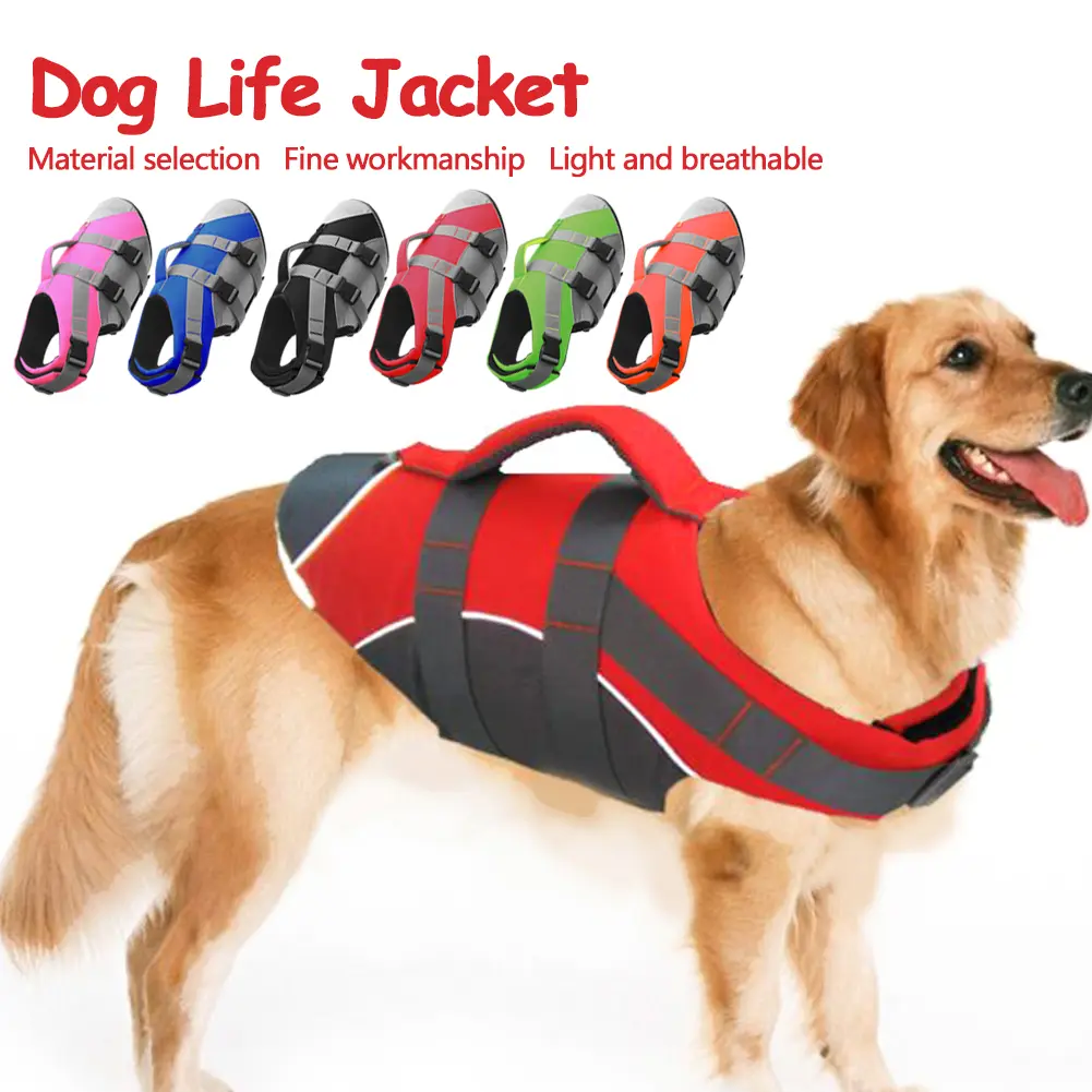 Summer Reflective Pet Dog Life Jacket Safety Vest Dog Clothes Dog Swimsuit for Small Medium Dogs French Bulldog #439728
