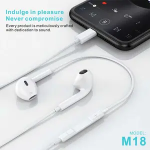 Stereo Earphone M18 Tipe C Bass With Microphone