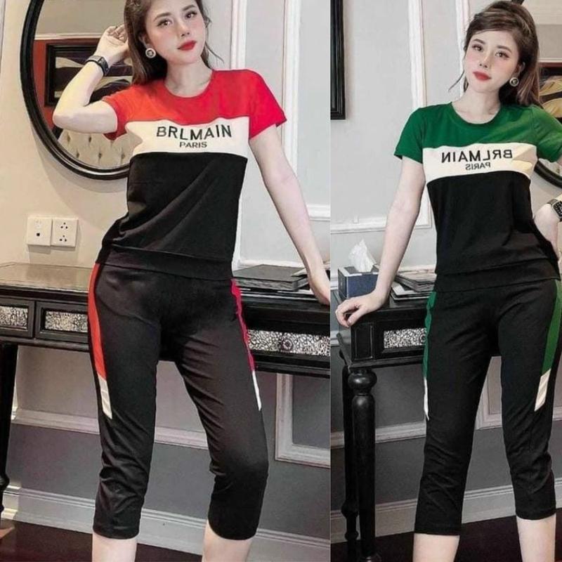 Set Bộ Thun Đồ Bộ Nữ Quần Lửng Qua Gối ESHOP Đồ ngủ nữ mặc nhà bigsize lửng ngố thun cotton đep dễ thương kiểu dáng trung niên đẹp phong cách Áo