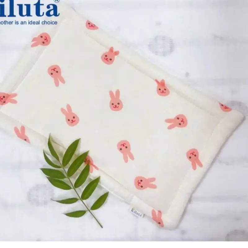 ￼Gối xô cao cấp 2 mặt trần bông Muslin mềm mát cho bé sơ sinh Kiluta (25x40)cm