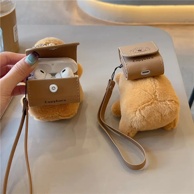 Balo Capybara, Thiết Kế Hoạt Hình Ba Chiều, Dành Cho Ốp Tai Nghe Không Dây Bluetooth Apple 1/2 / 3airpods Pro2, Ốp Bảo Vệ 0