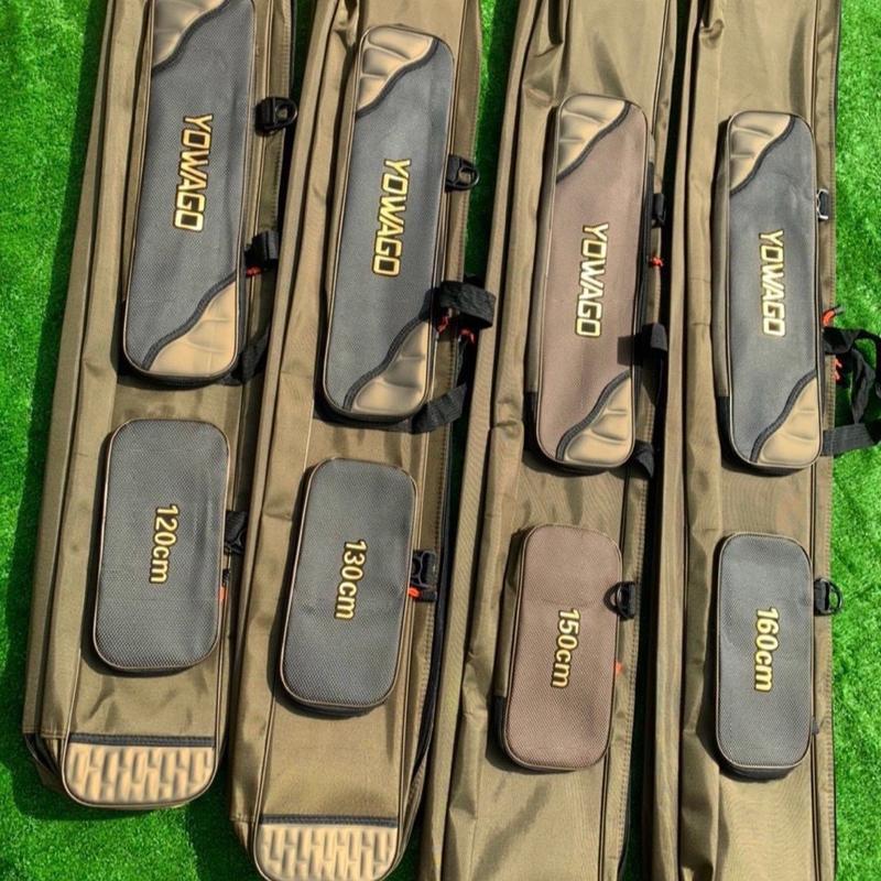   B-01  Bao đựng cần Yowago cao cấp 3 ngăn chính dài 1m3 1m4 1m5 túi đựng cần câu đài 