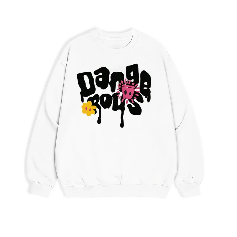 Lives - Áo Sweater Nỉ Bông Nam Nữ Trơn Form Rộng Cotton Unisex, Áo Khoác Hoodie Oversize Trend Thu Đông -Flower Slime 5
