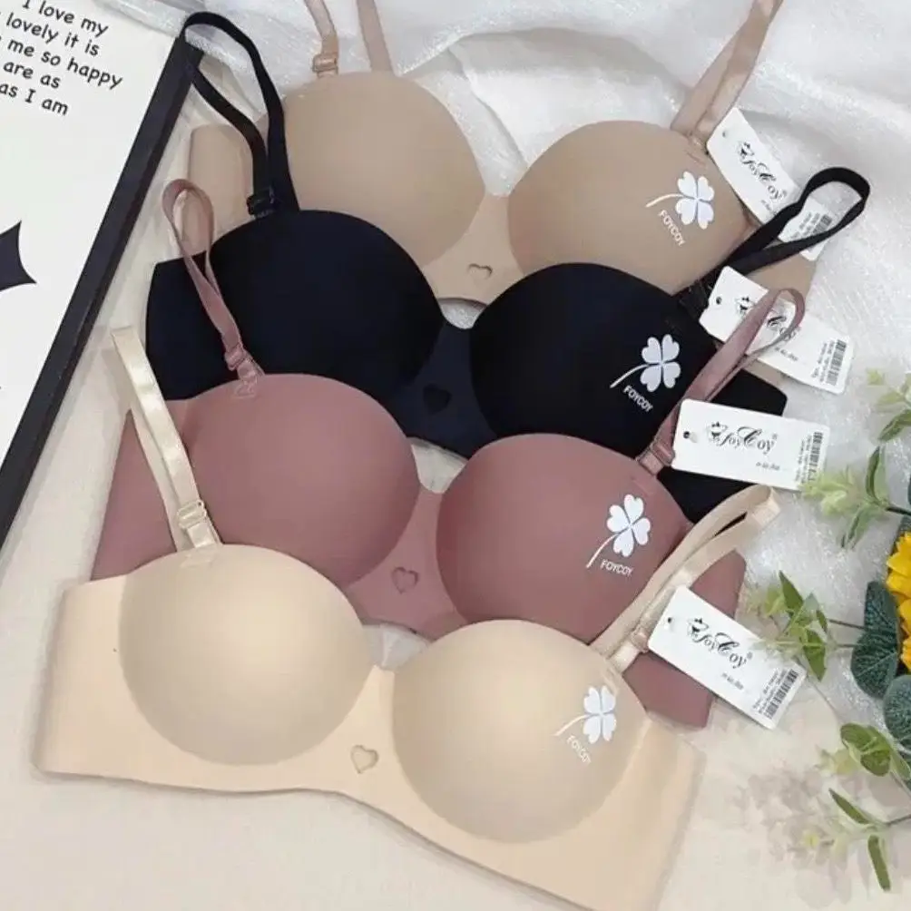 A79 (có size 40) Combo 3 áo (hoặc 2 áo) cao cấp, thiết kế độc quyền, đúc su nguyên khối, họa tiết cỏ 4 lá, ôm dáng, dày 2,5 cm - Tân Uyên Shop Nữ Bra Top Voi Voi áo ngực áo ngực nữ áo lót