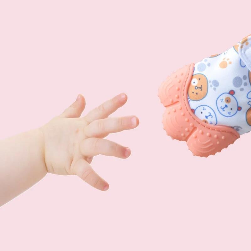Product Introduction of Cartoon Printed Teether Mittens Chewing Gloves for Children & Babies Teethers Anti Eating Hand Teething Toys Baby Stuff 15