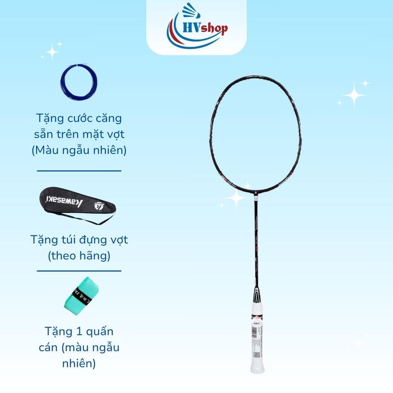 Vợt cầu lông Kawasaki 3570 chính hãng - Tặng cước Victor hoặc Vicleo đã căng 10.5kg, tặng 01 quấn cán, tặng 01 túi đựng vợt, BH 03 tháng. Hỗ trợ căng cước khác theo yêu cầu Cán Vợt Sport