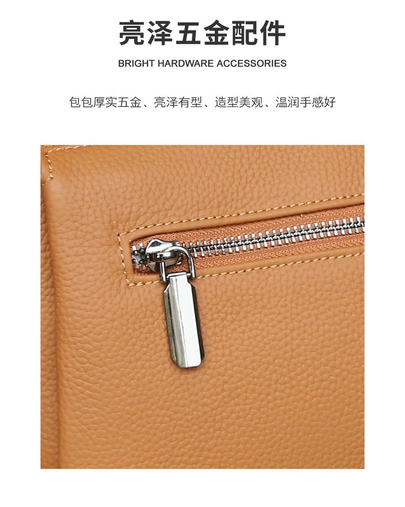 Product Introduction of Wholesale Genuine Leather Women's Bag Autumn and Winter New Casual Simple First Layer Cowhide Messenger Bag Women's Portable Shoulder Bag messenger  bag handbag  women 4