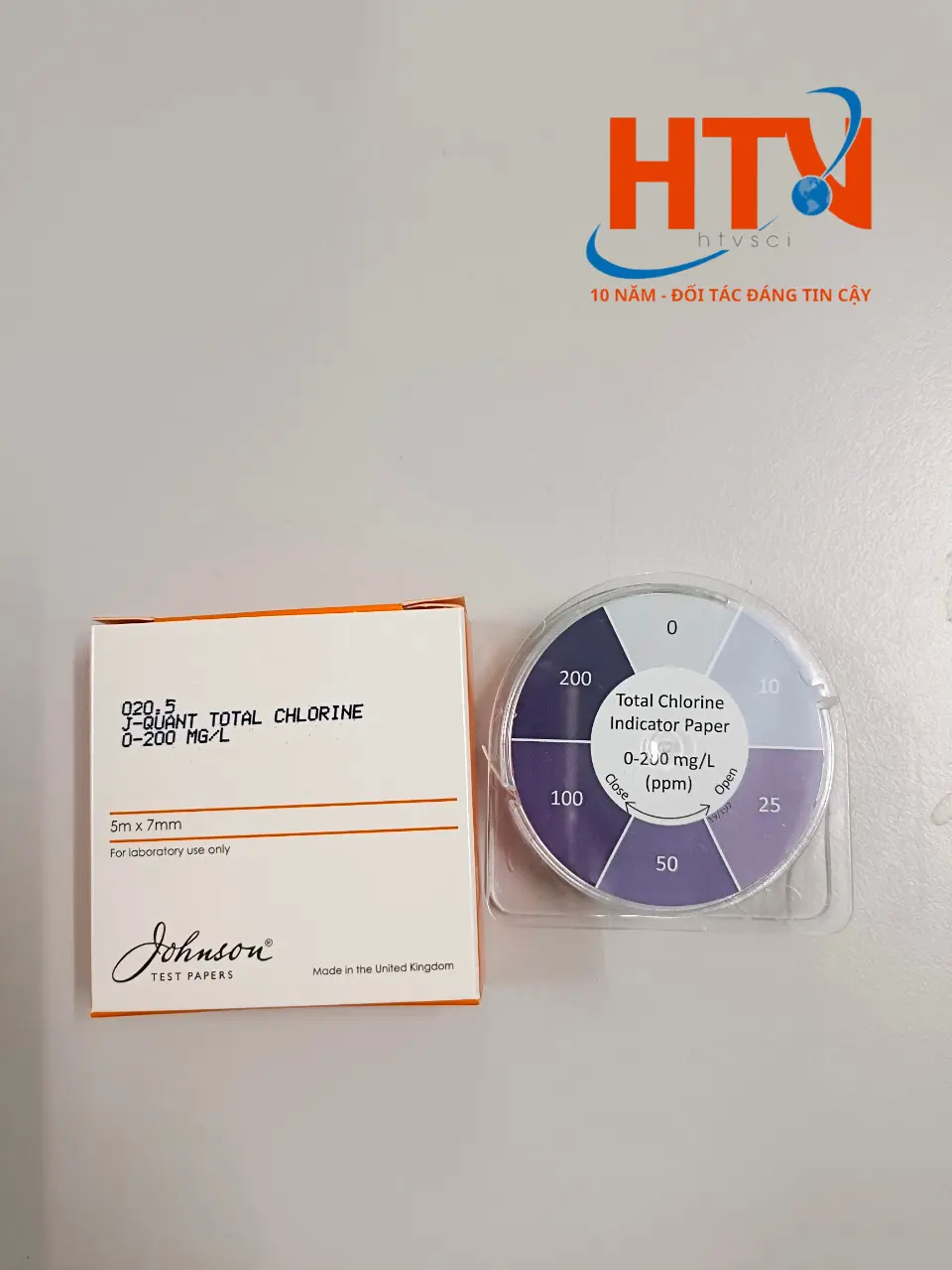 Giấy kiểm tra nhanh CL.0 tổng 0-200 ppm JOHNSON