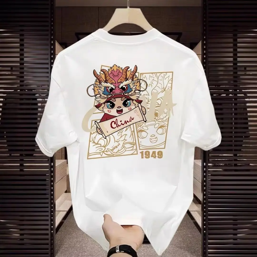 Áo Thun Cotton Ngắn Tay In Hình, Thương Hiệu Thời Trang Mỹ Ins, Dành Cho Nam Và Nữ, Cổ Thuyền Dễ Phối Đồ, Áo Thun Mùa Hè, Hàng Mới Về