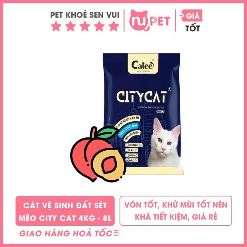 Cát vệ sinh đất sét cho mèo City Cat bao 8L – 4kg Cát giúp khoá mùi hôi tốt - vón cục nhanh tốt 3