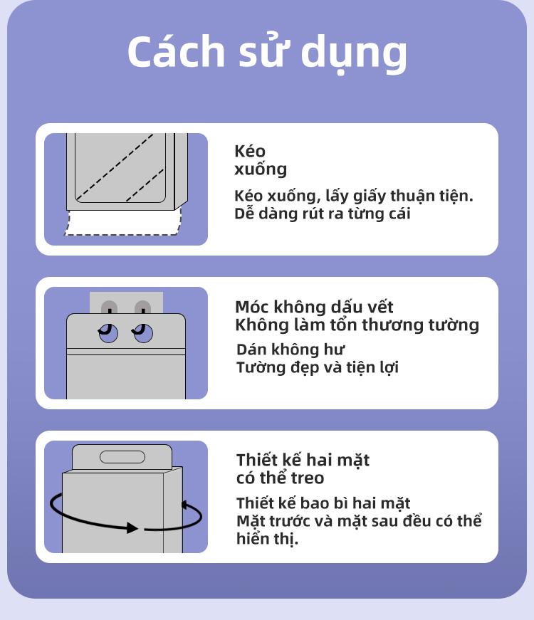 Product Introduction of (Mua 6 gói và nhận 3 móc miễn phí)Khăn giấy treo tường: được làm bằng chất liệu cao cấp, không sinh ra bụi giấy, bền khi tiếp xúc với nước, mang lại sự tiện lợi và an toàn hàng đầu. 7