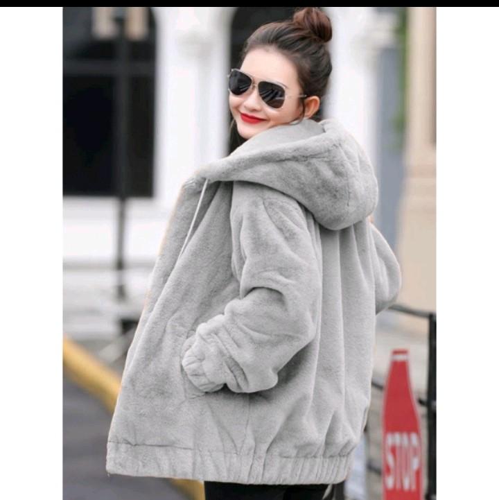 JAKET SHERPA BULU FLUFY HANGAT TEBAL 3